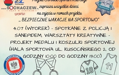 Zdjęcie do Zapraszamy na zajęciach w ramach cyklu Bezpieczne wakacje na sportowo 