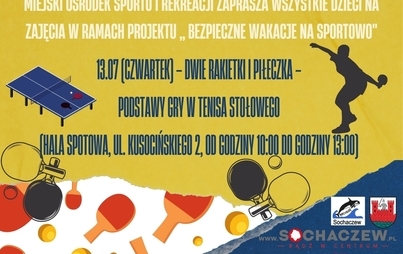 Zdjęcie do Dwie rakietki i piłeczka - Bezpieczne wakacje na sportowo