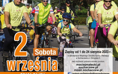 Zdjęcie do XXII Rodzinny Rajd Rowerowy im. Anny i Tadeusza Krawczyk&oacute;w po Ziemi Sochaczewskiej
