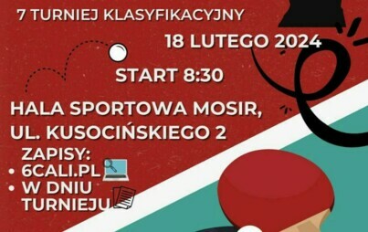 Zdjęcie do Zapraszamy na VII turniej klasyfikacyjny Grand Prix Sochaczewa w Tenisie Stołowym
