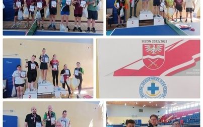 Zdjęcie do Łukasz Bednarek, Aleksandra Gaś-Pietrzak, Julian Bauer zwycięzcami finału Grand Prix Sochaczewa w Tenisie Stołowym