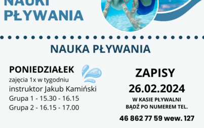 Zdjęcie do ZAPISY NA NAUKĘ PŁYWANIA