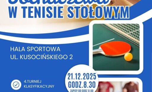 Zdjęcie do Uwaga! Zmiana terminu 4.turnieju Grand Prix Sochaczewa w Tenisie Stołowym
